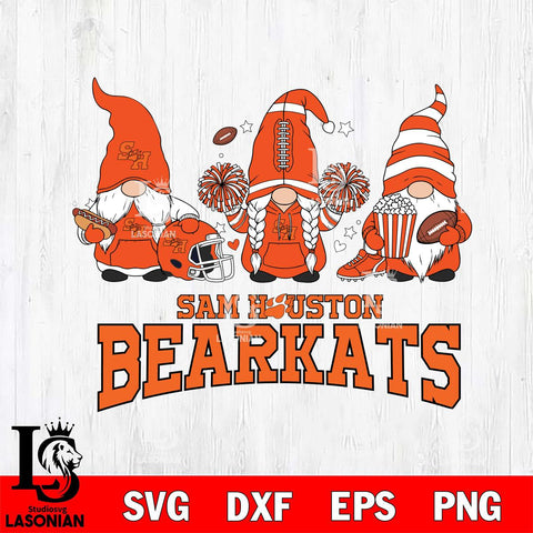 Sam Houston Bearkats Gnome Fan File Cut, NCAA SVG, Digital Download , Criucut , Silhouette