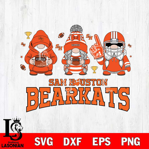 Sam Houston Bearkats Gnome #1 Football File Cut, NCAA SVG, Digital Download , Criucut , Silhouette