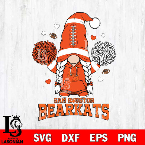Sam Houston Bearkats Gnome cheerleader File Cut, NCAA SVG, Digital Download , Criucut , Silhouette