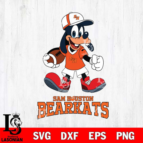 Sam Houston Bearkats Goofy Football Player SVG DXF EPS PNG FILE,NCAA svg ,Football Digital Download,Instant Download, Silhouette