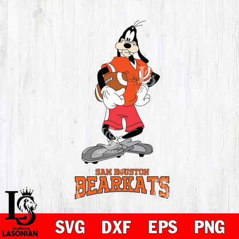 Sam Houston Bearkats Goofy Player SVG DXF EPS PNG FILE,NCAA svg ,Football Digital Download,Instant Download, Silhouette