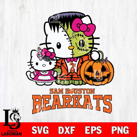 Sam Houston Bearkats Hello Kitty Horror 10 Svg Eps Dxf Png File, Digital Download