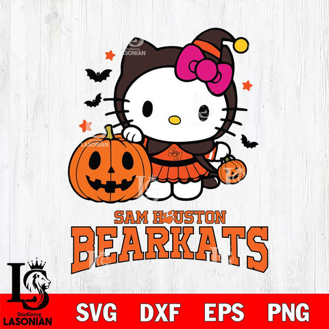 Sam Houston Bearkats Hello Kitty Horror 1 Svg Eps Dxf Png File, Digital Download