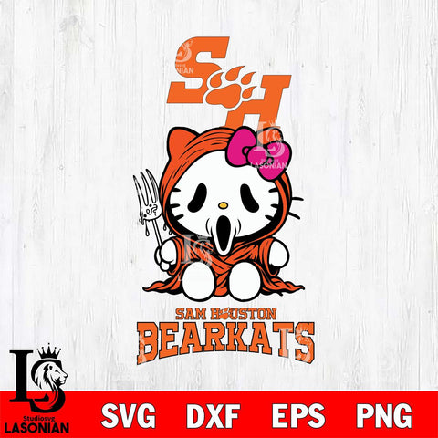 Sam Houston Bearkats Hello Kitty Horror 4 Svg Eps Dxf Png File, Digital Download
