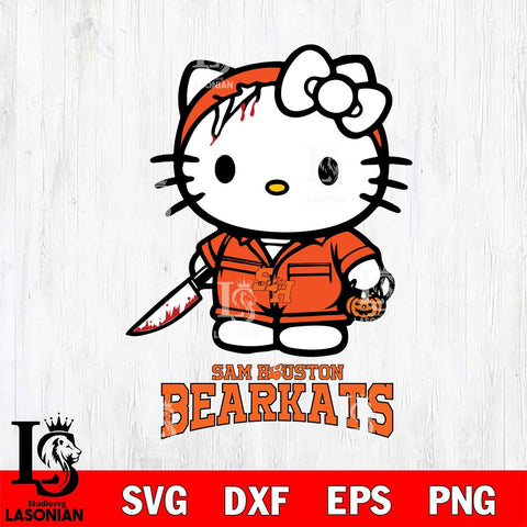 Sam Houston Bearkats Hello Kitty Horror 5 Svg Eps Dxf Png File, Digital Download
