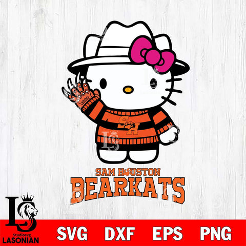 Sam Houston Bearkats Hello Kitty Horror 6 Svg Eps Dxf Png File, Digital Download