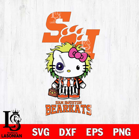 Sam Houston Bearkats Hello Kitty Horror 8 Svg Eps Dxf Png File, Digital Download