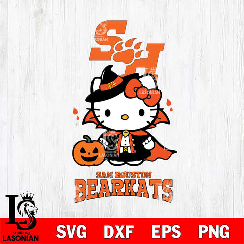 Sam Houston Bearkats Hello Kitty Horror 9 Svg Eps Dxf Png File, Digital Download