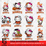 Sam Houston Bearkats Hello Kitty Horror NCAA Bundle 12 SVG Svg Eps Dxf Png File, Digital Download