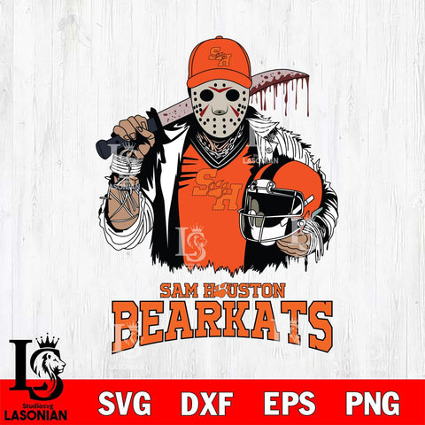 Sam Houston Bearkats Jason Voorhees 2 Svg Eps Dxf Png File, Digital Download