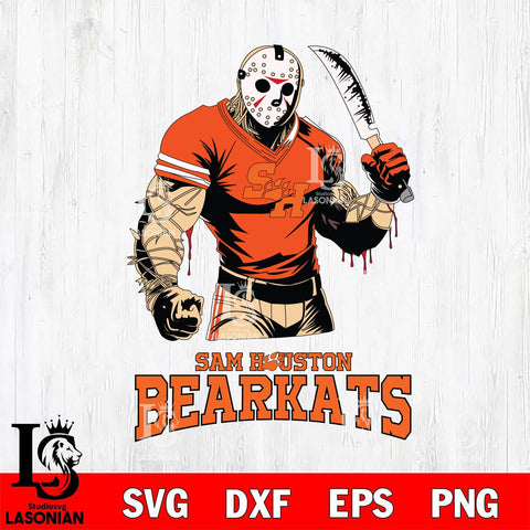 Sam Houston Bearkats Jason Voorhees Svg Eps Dxf Png File, Digital Download