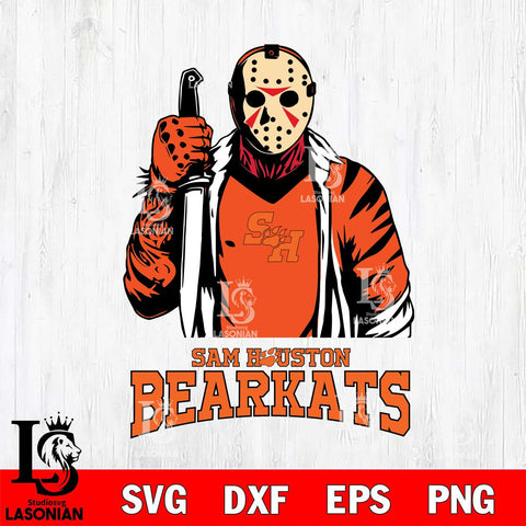 Sam Houston Bearkats Jason Voorhees 6 Svg Eps Dxf Png File, Digital Download