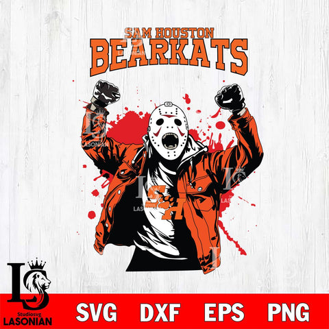 Sam Houston Bearkats Jason Voorhees Horror Halloween 3 Svg Eps Dxf Png File, NCAA svg, Digital Download, Instant Download