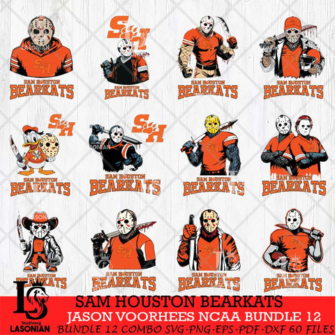 Sam Houston Bearkats Jason Voorhees NCAA Bundle 12 SVG Svg Eps Dxf Png File, Digital Download