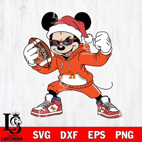 Sam Houston Bearkats Mickey Cool Football Christmas File Cut, NCAA SVG DXF EPS PNG FILE, Digital Download , Criucut , Silhouette