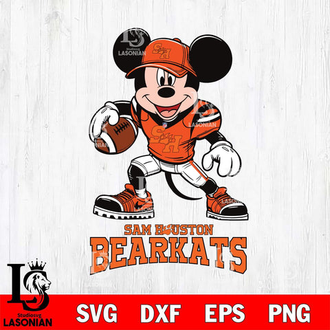 Sam Houston Bearkats Mikey Mouse Disney, Svg Eps Dxf Png File, Digital Download