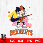 Sam Houston Bearkats Minnie Mouse Dancing SVG DXF EPS PNG FILE, NCAA File Cut,Digital Download,Instant Download