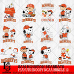 Sam Houston Bearkats Peanuts Snoopy Player NCAA Bundle 12 SVG DXF EPS PNG FILE,Snoopy File Cut, bundle NCAA Digital Download,Instant Download, Silhouette
