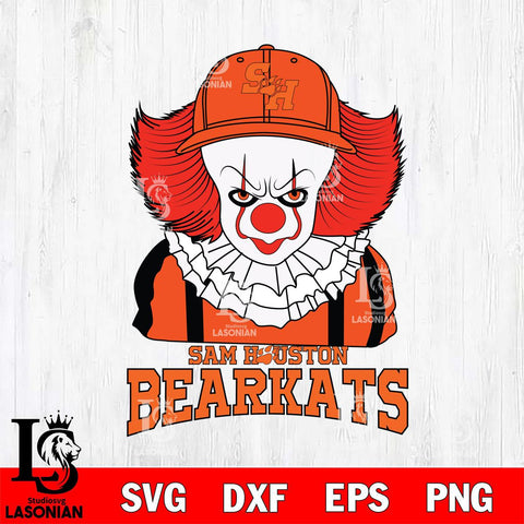Sam Houston Bearkats Pennywise Horror Sport 10 Svg Eps Dxf Png File, Digital Download