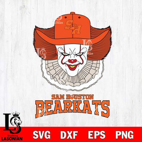 Sam Houston Bearkats Pennywise Horror Sport 12 Svg Eps Dxf Png File, Digital Download