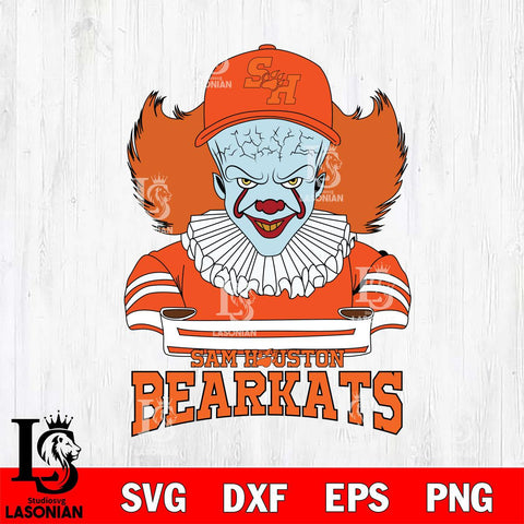 Sam Houston Bearkats Pennywise Horror Sport 2 Svg Eps Dxf Png File, Digital Download