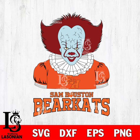 Sam Houston Bearkats Pennywise Horror Sport 5 Svg Eps Dxf Png File, Digital Download