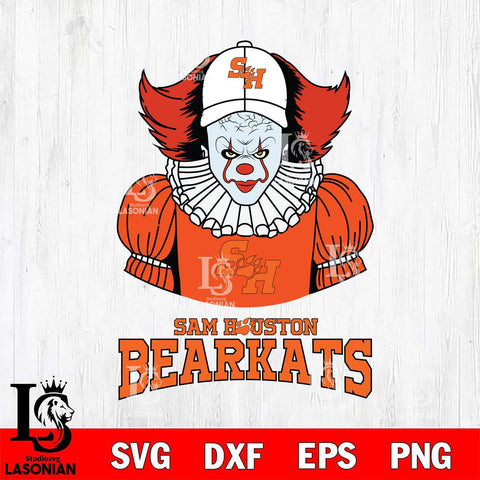 Sam Houston Bearkats Pennywise Horror Sport 7 Svg Eps Dxf Png File, Digital Download