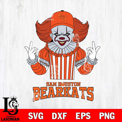 Sam Houston Bearkats Pennywise Horror Sport 8 Svg Eps Dxf Png File, Digital Download