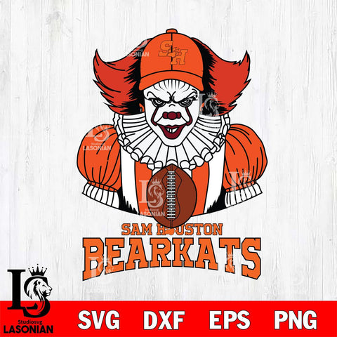 Sam Houston Bearkats Pennywise Horror Sport 9 Svg Eps Dxf Png File, Digital Download