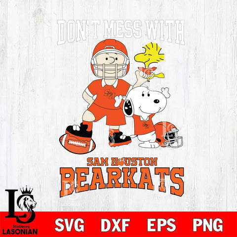 Sam Houston Bearkats Snoopy Dont mess with SVG DXF EPS PNG FILE,Snoopy File Cut, NCAA Digital Download,Instant Download,Christmas Silhouette