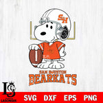 Sam Houston Bearkats Snoopy Player Football SVG DXF EPS PNG FILE,Snoopy File Cut, NCAA Digital Download,Instant Download,Christmas Silhouette