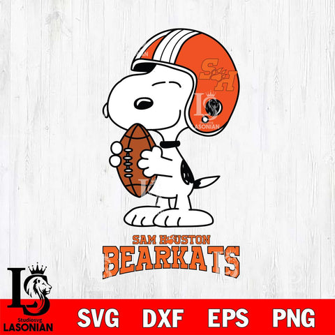 Sam Houston Bearkats Snoopy Rugby Svg Eps Dxf Png File, NCAA svg , Digital Download , Instant Download, Cricut File