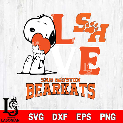 Sam Houston Bearkats Snoopy Sport 10 Svg Eps Dxf Png File, Digital Download