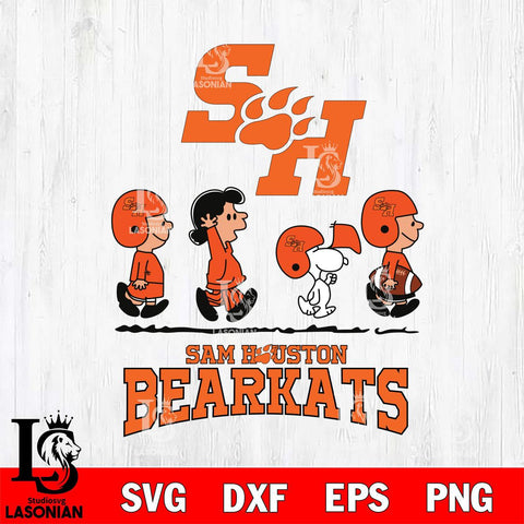 Sam Houston Bearkats Snoopy Sport 12 Svg Eps Dxf Png File, Digital Download