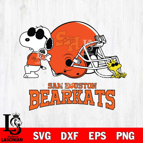 Sam Houston Bearkats Snoopy Sport 2 Svg Eps Dxf Png File, Digital Download