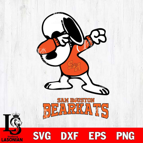 Sam Houston Bearkats Snoopy Sport 3 Svg Eps Dxf Png File, Digital Download