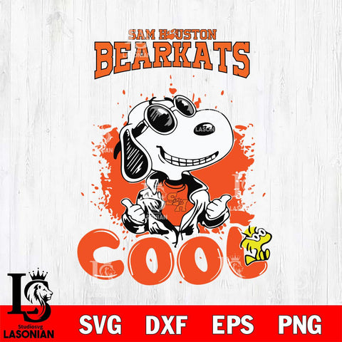 Sam Houston Bearkats Snoopy Sport 7 Svg Eps Dxf Png File, Digital Download