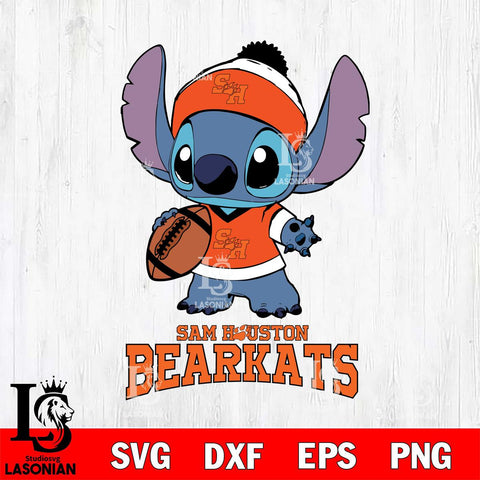 Sam Houston Bearkats Stitch Disney, Svg Eps Dxf Png File, Digital Download