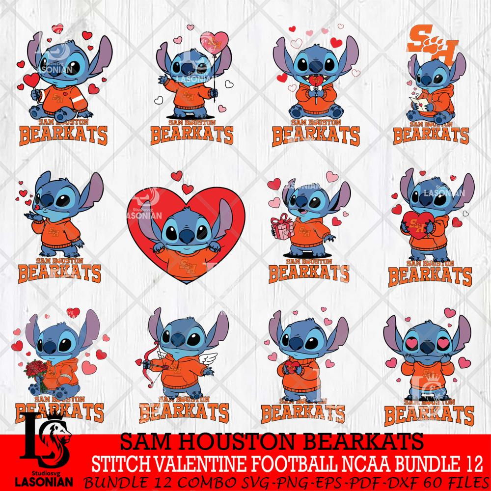 Sam Houston Bearkats Stitch Valentine NCAA Bundle Digital Download ...