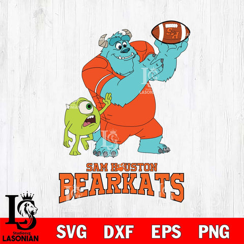 Sam Houston Bearkats Sully & Mike Football Cricut,Christmas SVG DXF EPS PNG FILE, NCAA Digital Download,Instant Download, Silhouette