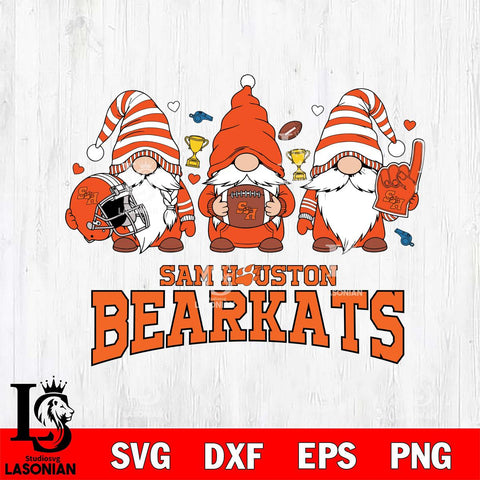 Sam Houston Bearkats Three Gnome File Cut, NCAA SVG, Digital Download , Criucut , Silhouette