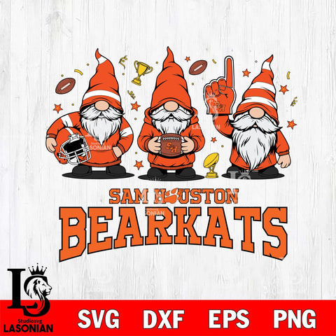 Sam Houston Bearkats Three Gnome FAN File Cut, NCAA SVG, Digital Download , Criucut , Silhouette