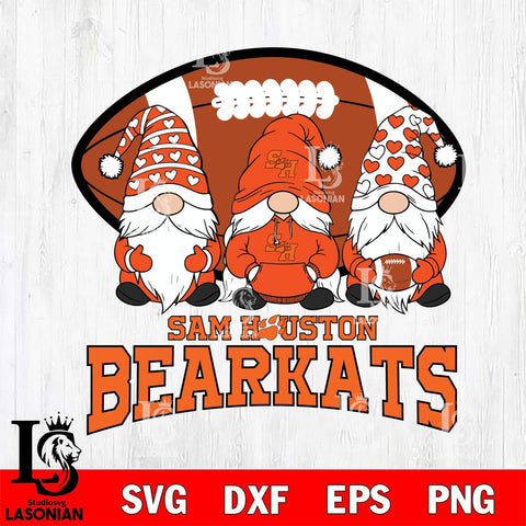 Sam Houston Bearkats Three Gnome Football File Cut, NCAA SVG, Digital Download , Criucut , Silhouette