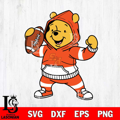 Sam Houston Bearkats Winnie The Pooh Disney Football Christmas File Cut, NCAA SVG DXF EPS PNG FILE, Digital Download , Criucut , Silhouette
