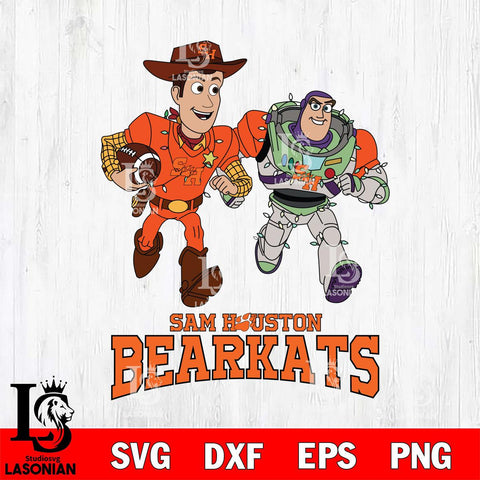 Sam Houston Bearkats Woody & Buzz Lightyear Football Cricut,Christmas SVG DXF EPS PNG FILE, NCAA Digital Download,Instant Download, Silhouette