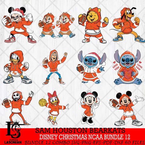 Sam Houston Bearkats  Disney christmas NCAA Bundle File Cut, Bundle NCAA SVG DXF EPS PNG FILE, Digital Download , Criucut , Silhouette