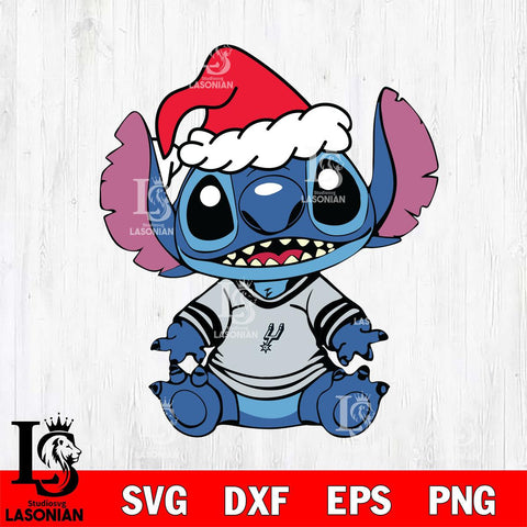 San Antonio Spurs Baby Stitch Christmas Svg Dxf Eps Png file, Digital download,Clipart, Cut Files Cricut , Silhouette