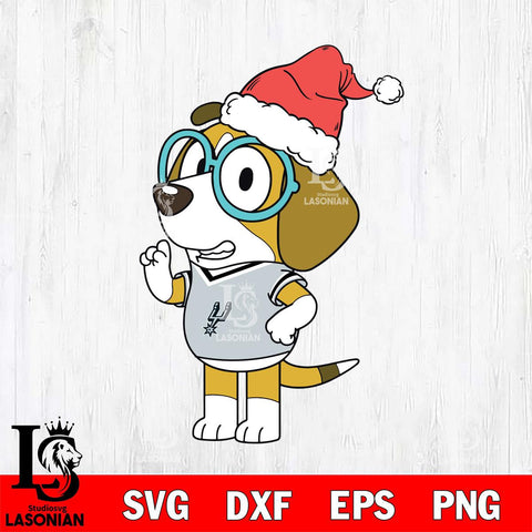 San Antonio Spurs Bluey Honey Christmas Svg Eps Dxf Png File, Digital Download, Instant Download