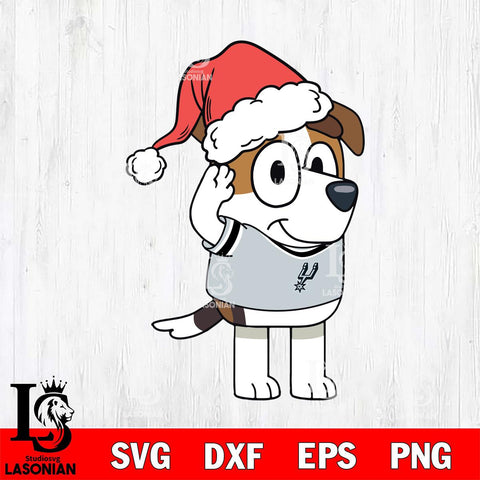 San Antonio Spurs Bluey Jack Christmas Svg Eps Dxf Png File, Digital Download, Instant Download
