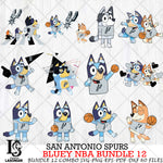 San Antonio Spurs Bluey NBA Bundle 12 Svg Eps Dxf Png File, Digital Download, Instant Download